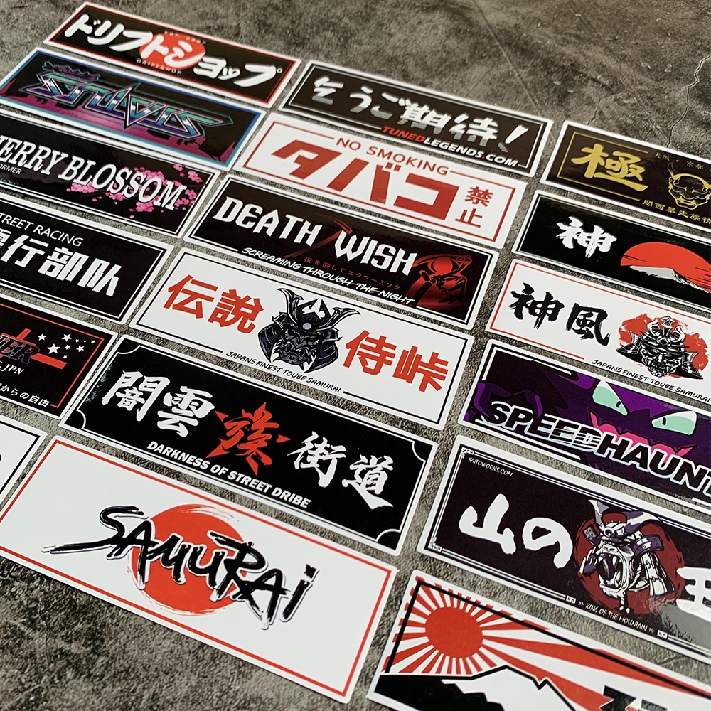 Bộ 24 Đề Can Vinyl Chống Thấm Nước Hình Anime Nhật Bản Dùng Dán Trang Trí Xe Máy/ Laptop/ Xe Hơi