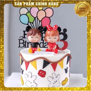 Đôi trai gái Mickey trang trí bánh sinh nhật,trang trí bánh kem,làm quà tặng,đồ chơi cho các bé