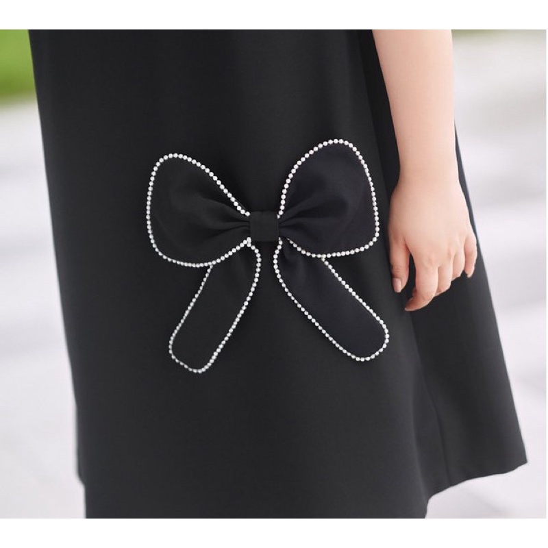 Vbeo443 - Đầm suông nơ ngọc bigsize béo mập