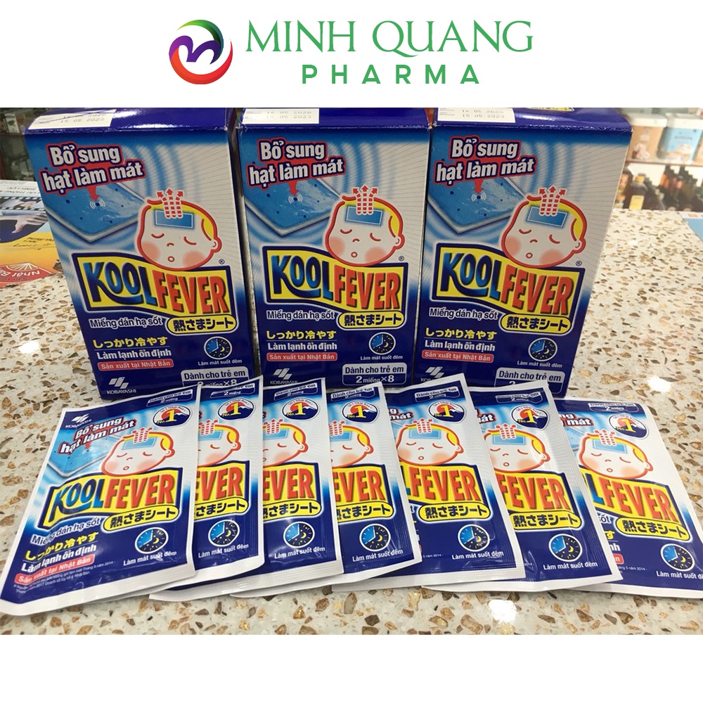 Miếng dán hạ sốt KOOLFEVER dán hạ nhiệt nhanh, làm mát tức thì gói 2 miếng
