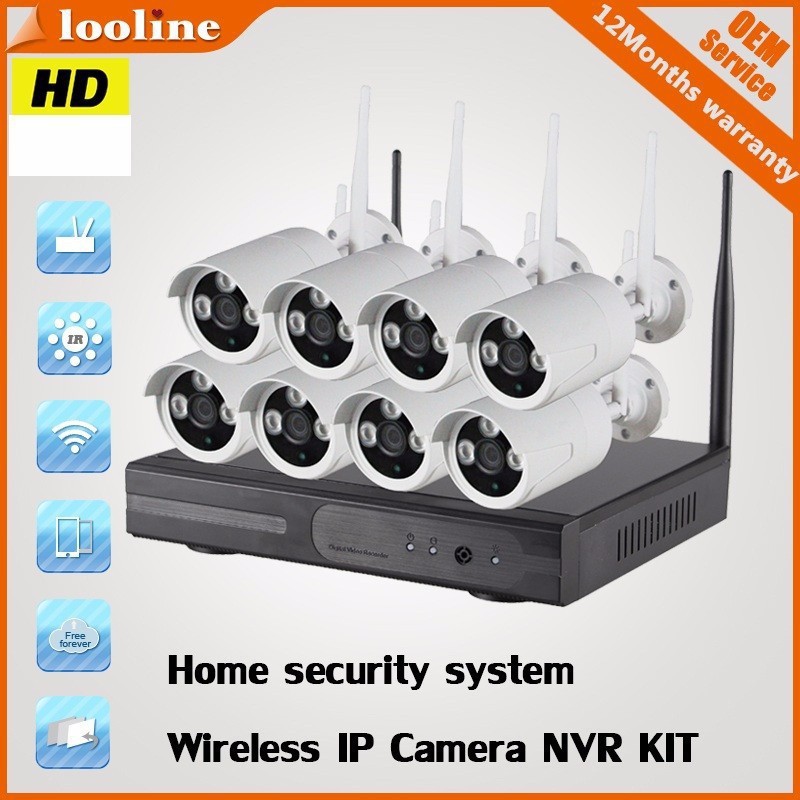 Bộ Kit Camera Không Dây NVR KIT 1.0MP HD - 8 Kênh