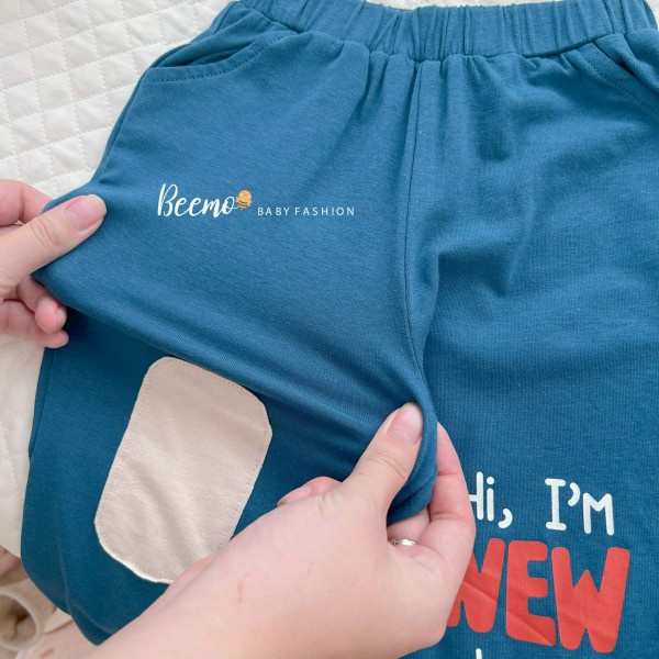 Bộ quần áo bé trai Beemo đồ bộ dài tay cho bé trai thu đông thun cotton thời trang - STB