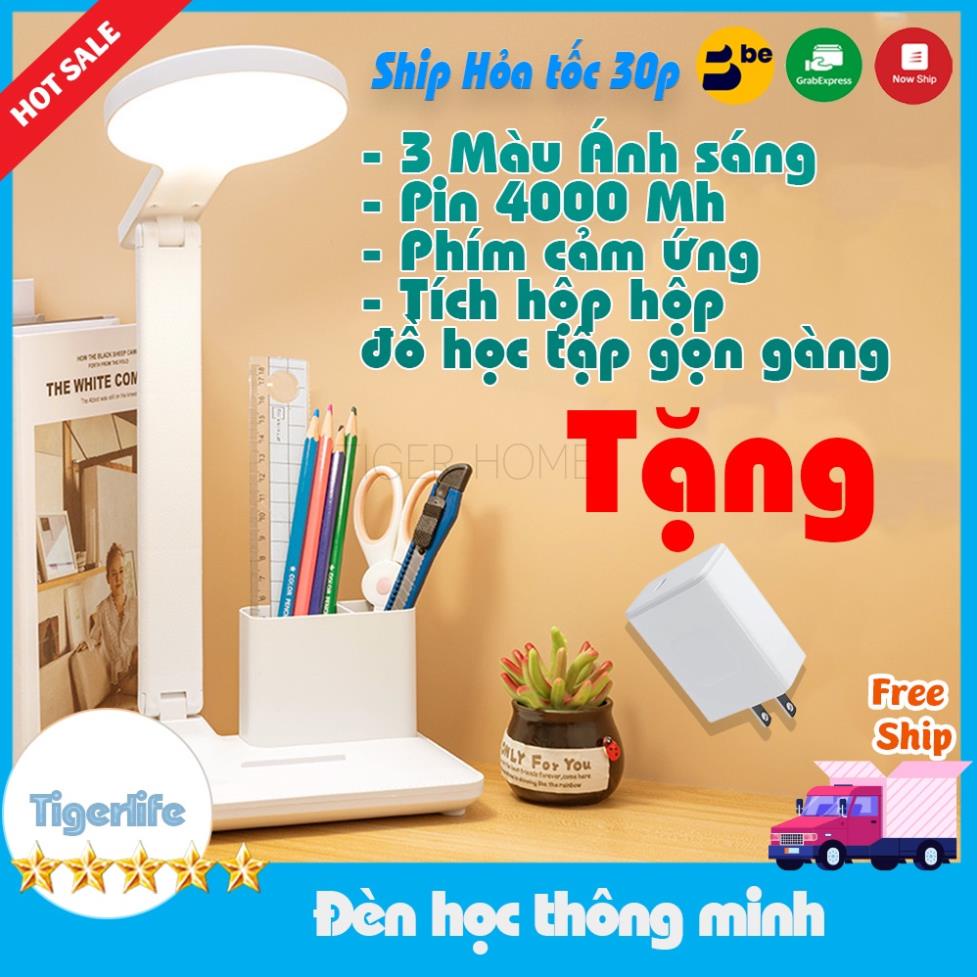 Đèn bàn đèn học tích điện, đèn học chống cận thị, - bảo vệ thị lực Ánh sáng 3 màu pin điện dung lượng cao