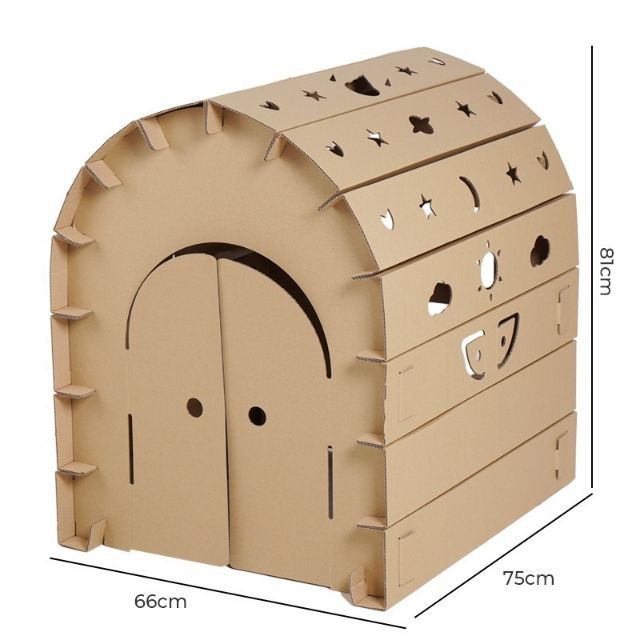 Nhà Bìa Carton Cho Bé Tự Lắp Ráp - An Toàn Chắc Chắn Chịu Lực Cao -- BK Shop