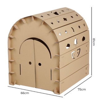 Nhà Bìa Carton Cho Bé Tự Lắp Ráp - An Toàn Chắc Chắn Chịu Lực Cao -- BK Shop