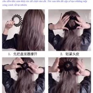 búi tóc tròn hàn quốc