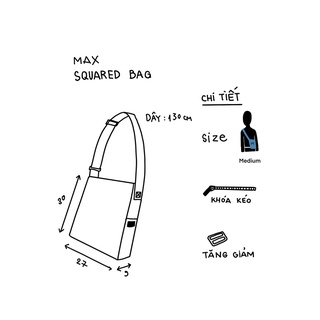 Túi Tote Đeo Chéo Canvas “Squared Bag”