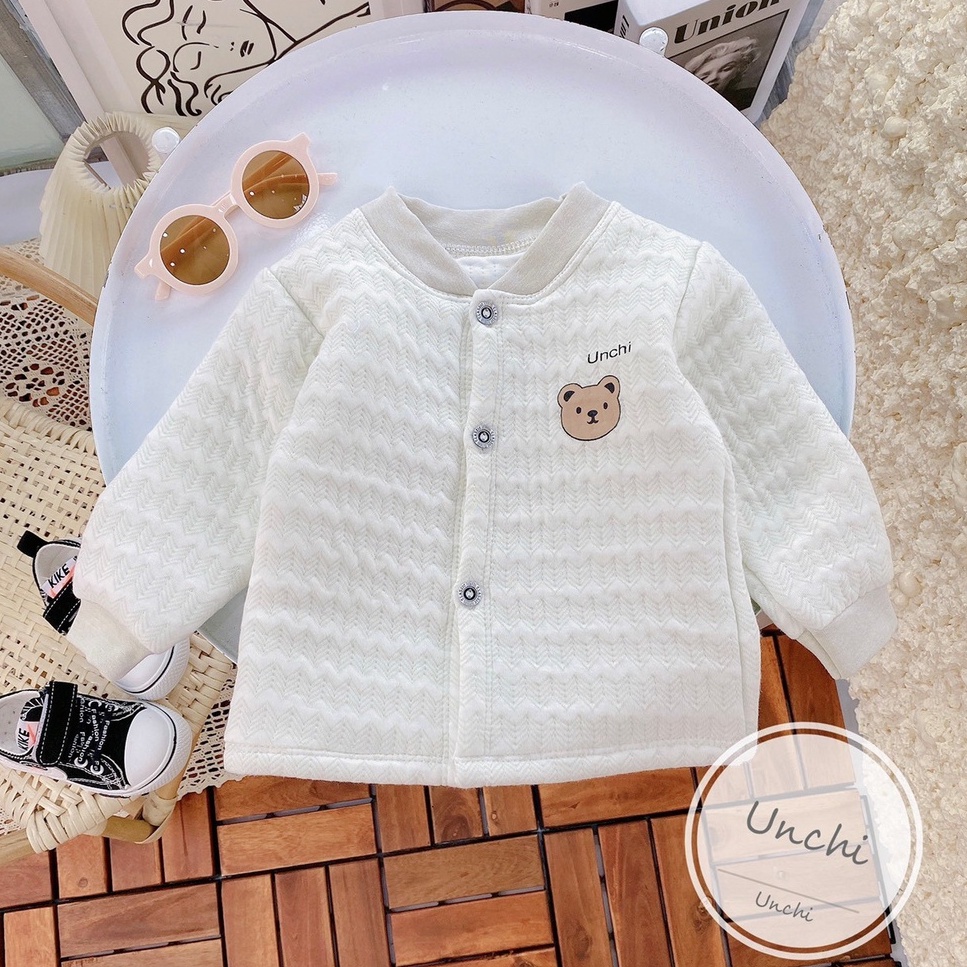Áo khoác nỉ trần bông cho bé trai và bé gái cao cấp từ 5kg đến 15kg - A SHOP 01