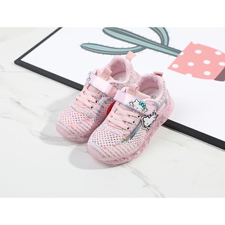 giày thể thao bé gái size 26-31 kitty đèn led
