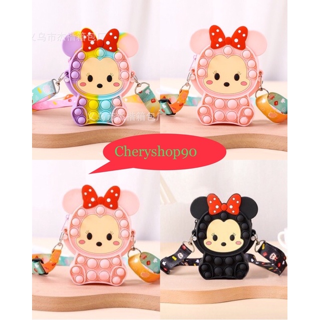 Túi pop it cho bé,Micky siêu xinh,vừa giải trí vừa thời trang