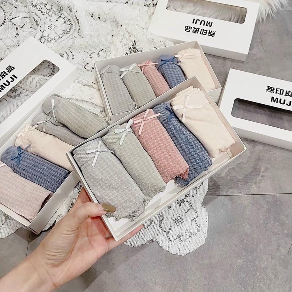 {DEAL HOT} Quần chip nữ cotton Muji xuất nhật, nữ kháng khuẩn mềm mịn co giãn 4 chiều MJ01