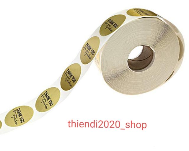 JUL47-STICKER-Tem chữ " Thank you" << Đ.KINH 2.5CM, 500TEM/CUON