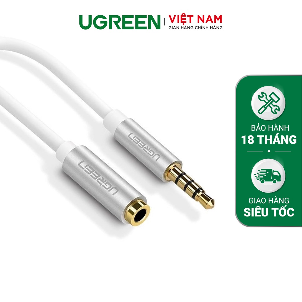 Cáp âm thanh 3.5mm UGREEN nối dài 20cm AV136 20850