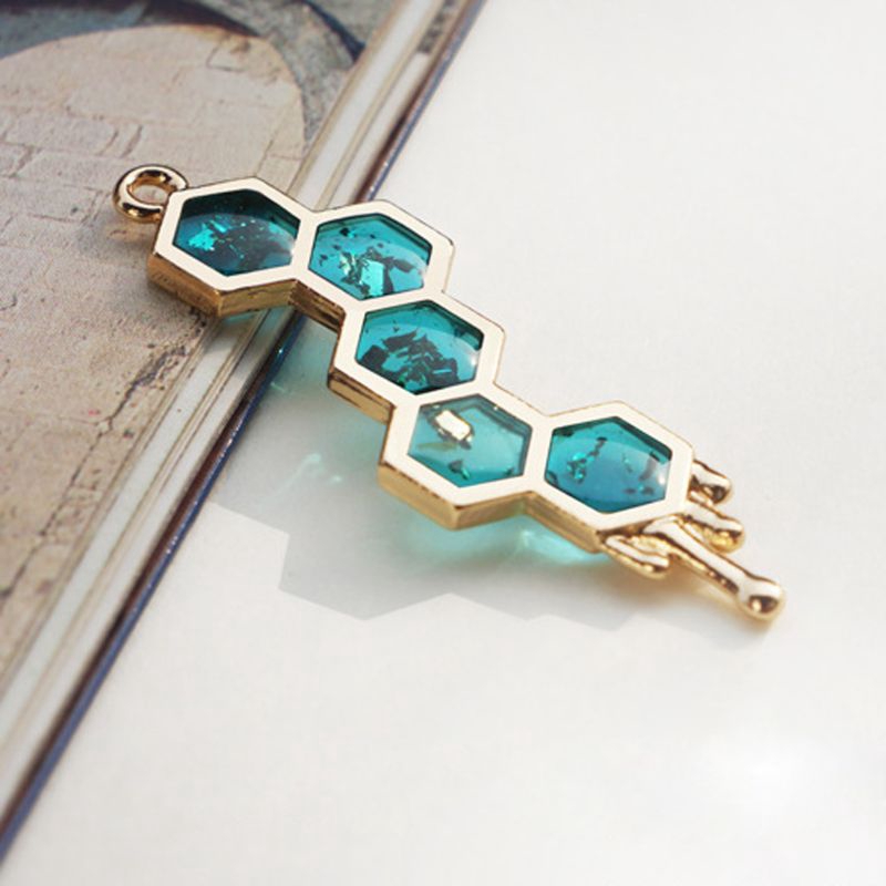 Bộ 5 khung UV hở hình tổ ong/hành tinh dùng để đính đá nhựa resin tự làm đồ trang sức