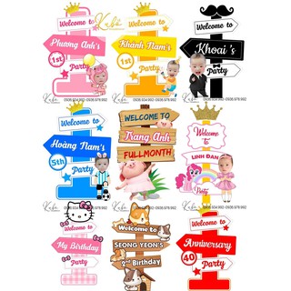 [XẢ KHO] Cây welcome trang trí sinh nhật nhiều mẫu mã