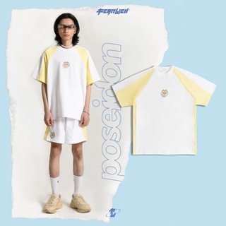 Áo thun tee Poseidon t-shirt FERNWEH God of Sea form rộng White Yellow streetstyle