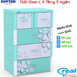 Tủ Nhựa duy tân 4 tầng- 5 ngăn TABI-L Nhiều mẫu ( KT : 70 x 48 x 105cm )