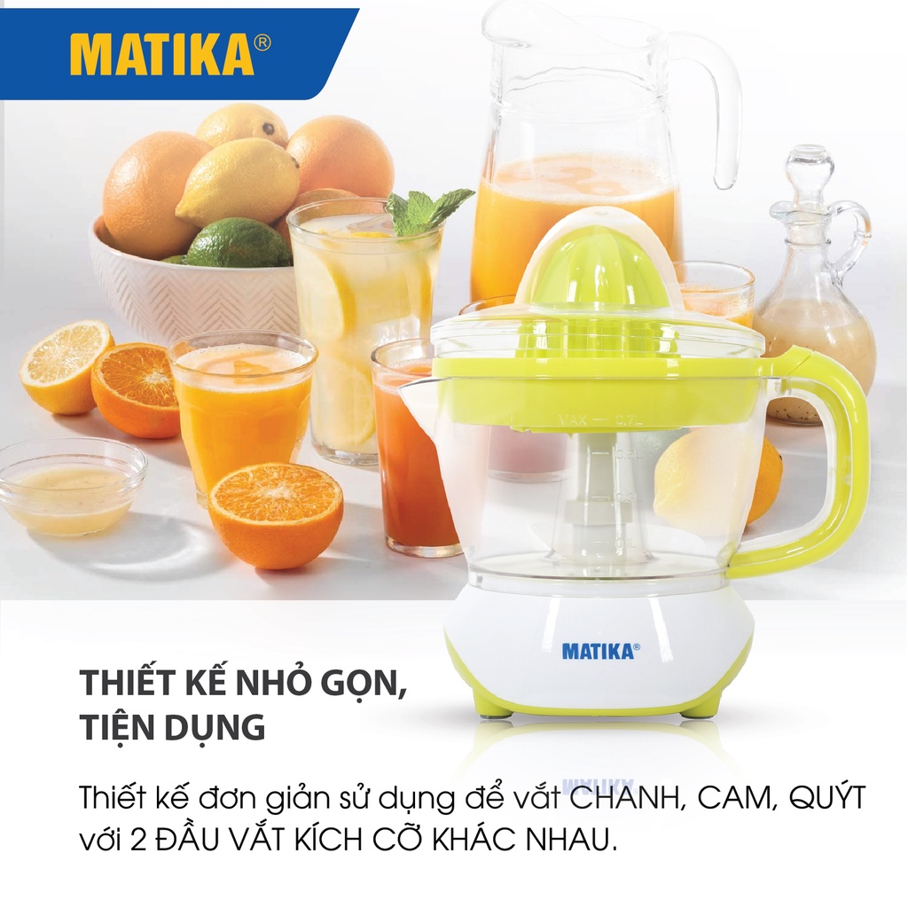 [Mã BMBAU50 giảm 10% đơn 99k] Máy Vắt Cam MATIKA Dung Tích 700ml MTK3307