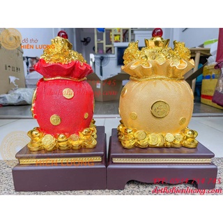 Túi tiền để bàn thờ thần tài bột đá cao 33cm