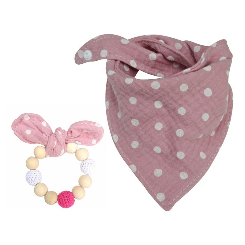 Set 2 Yếm Ăn Cotton Hình Tam Giác Cho Bé