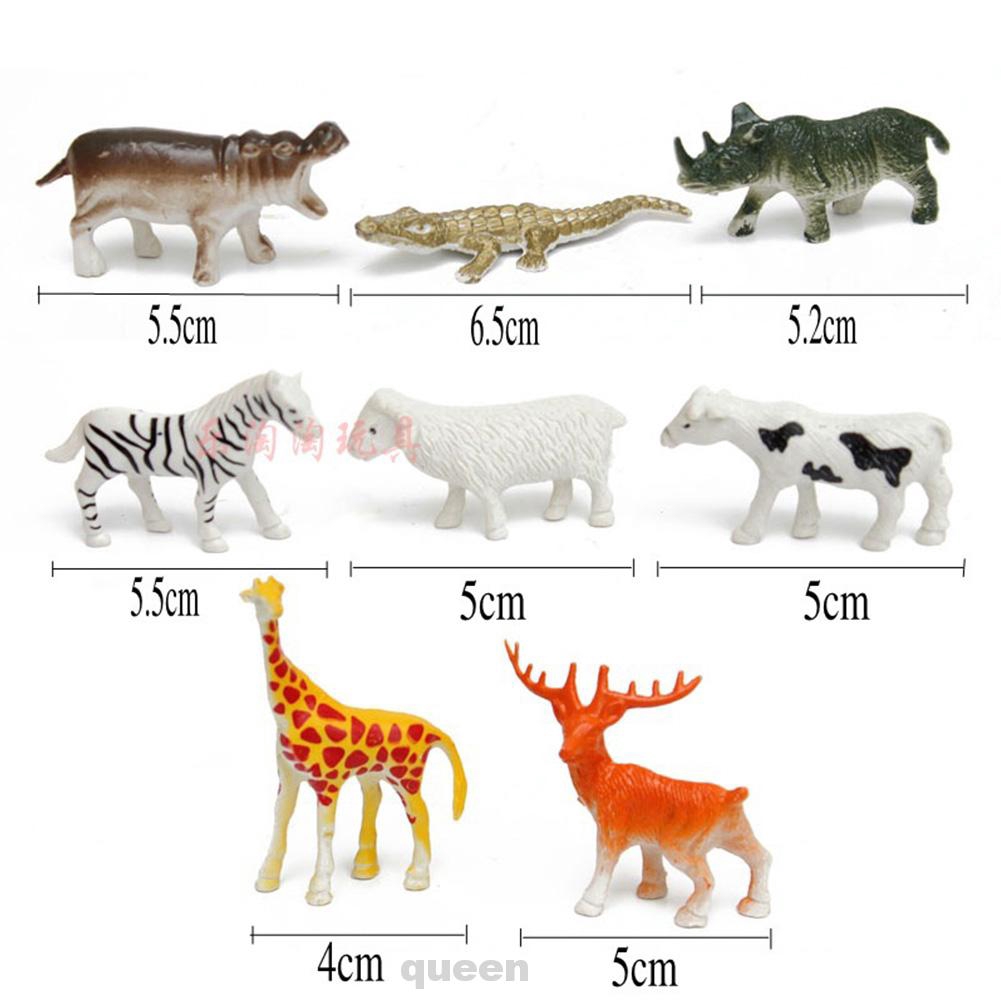 68pcs/set Realistic Home Children Gift Play Dinosaur Simulation Artificial Fence Tree Farm Yard Model Wild Animals Toys