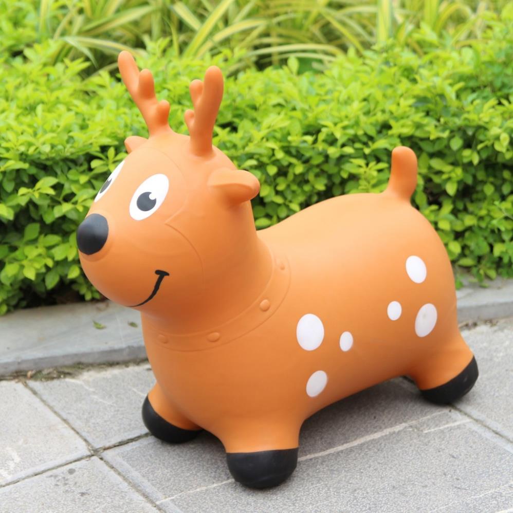 Đồ chơi thú nhún hình Tuần Lộc cho bé kèm bơm Toys House