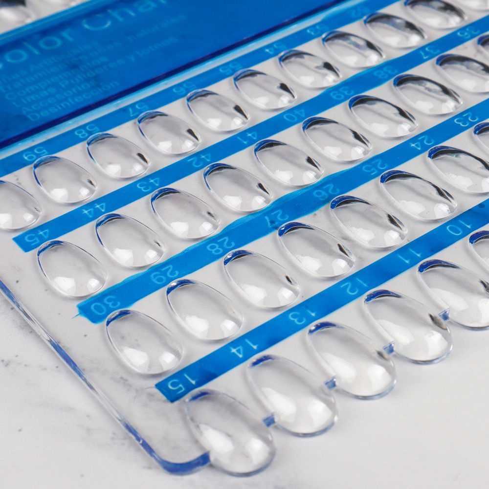 [Hàng mới về] Khay trưng bày móng tay giả nhiều màu bằng nhựa trong suốt