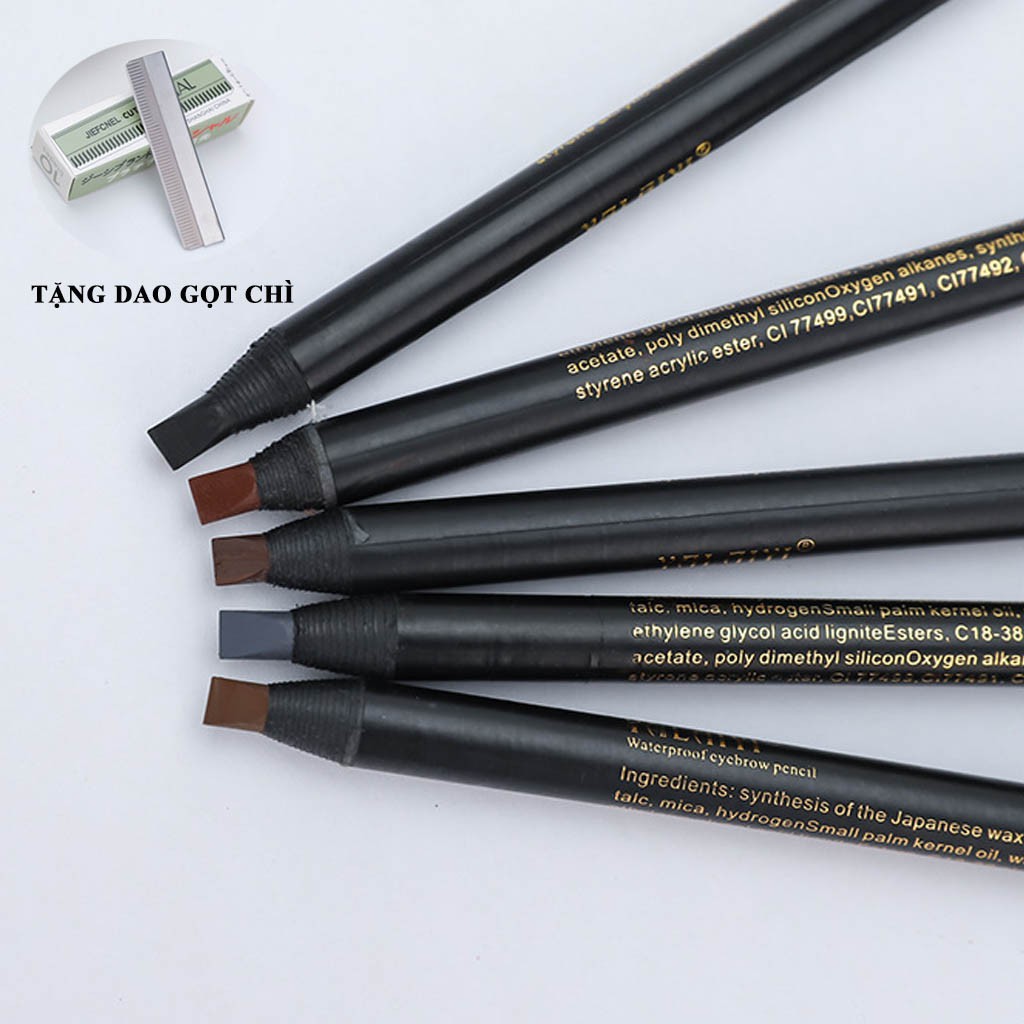 Chì xé cứng chì xé phẩy sợi YaLaiYi Make Up Milano Eyebrow Pencil chì xịn chống nước hàng nội địa Trung