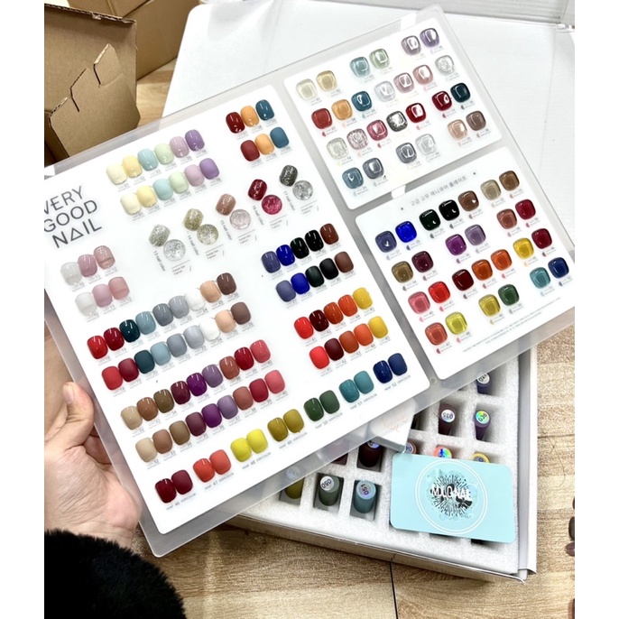 Sét sơn gel verygood nail 52 chai bảng mầu mới  kèm base top, bảng mầu
