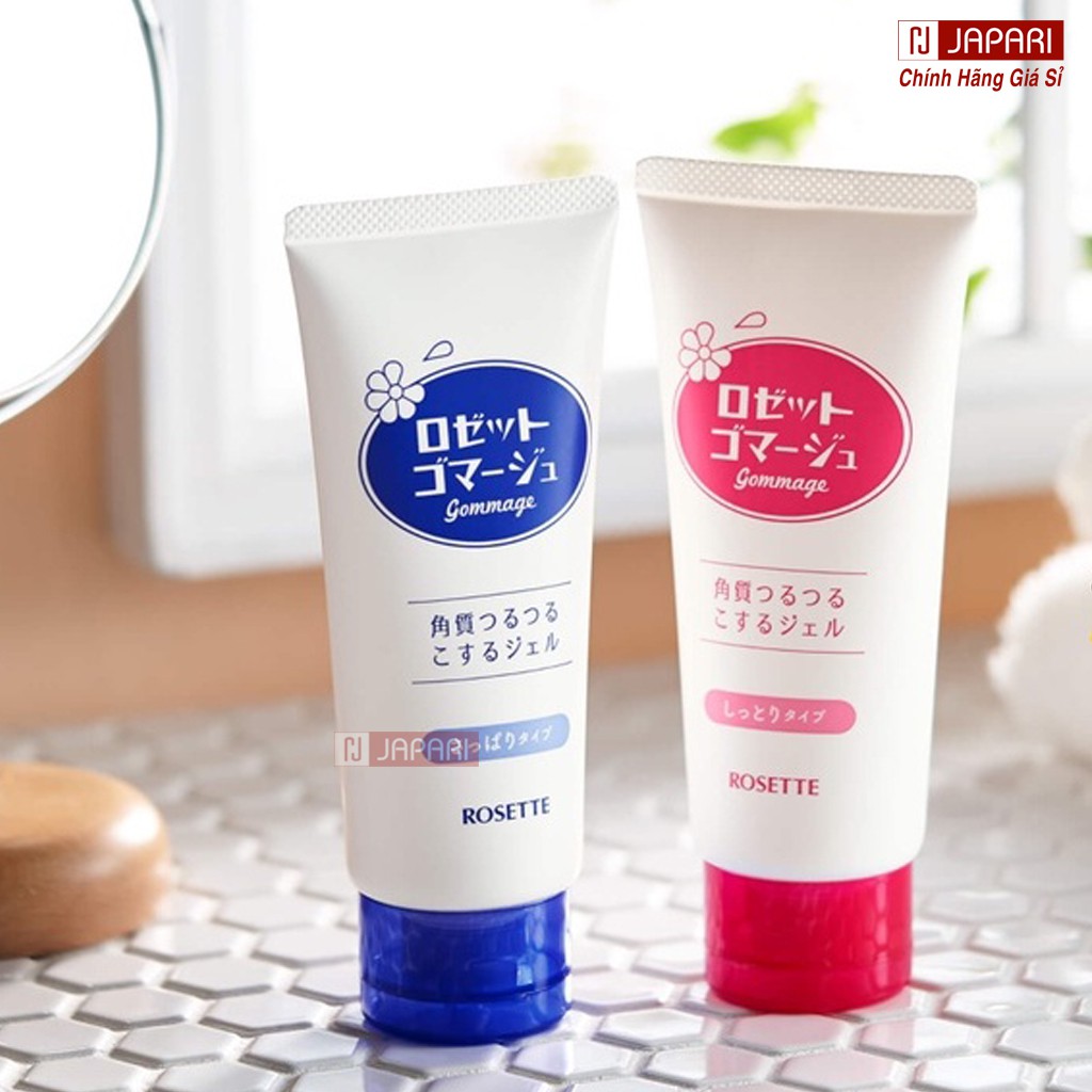 Tẩy Da Chết Rosette Peeling Gel NHẬT CHÍNH HÃNG - Gel Tẩy Tế Bào Chết Mặt Rosette Cho Da Dầu Mụn, Khô Japari