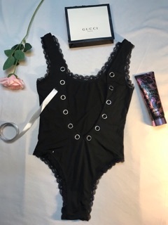 Bodysuit đan dây lưng có khuy đáy (Ảnh thật)