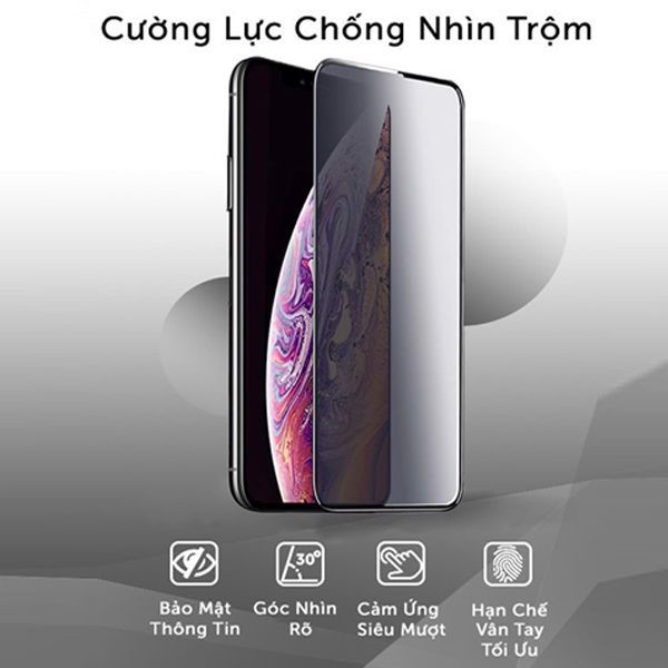 Kính Cường Lực Chống Nhìn Trộm 14 13/ 12 pro max/11 pro max/xs max/xr/x/7 plus/8 plus/6 plus/6s plus ít bán vân tay