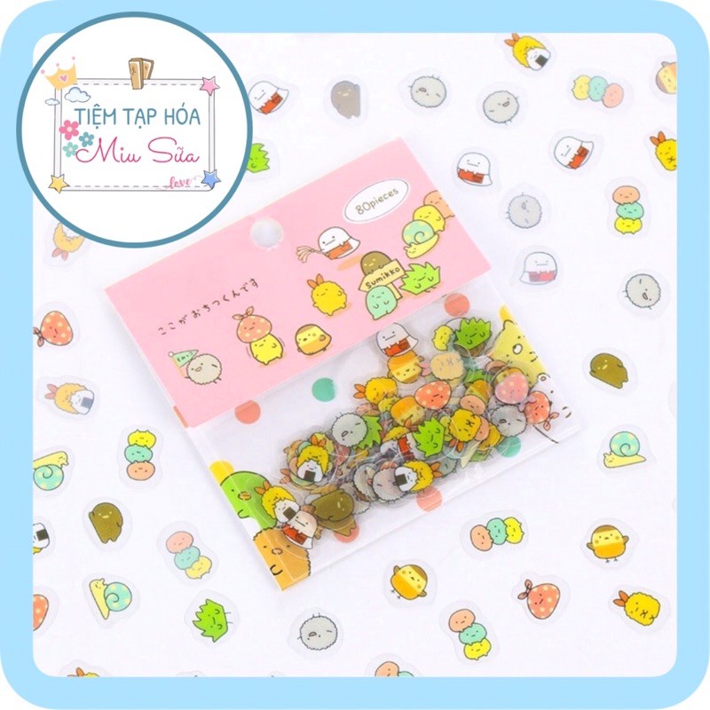  Set 80 sticker hoạt hình dễ thương - MiuSua