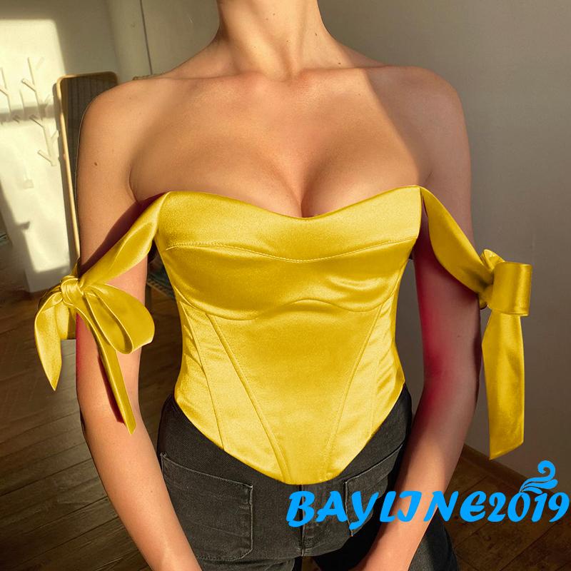 Áo corset không tay màu sắc thời trang quyến rũ cho nữ