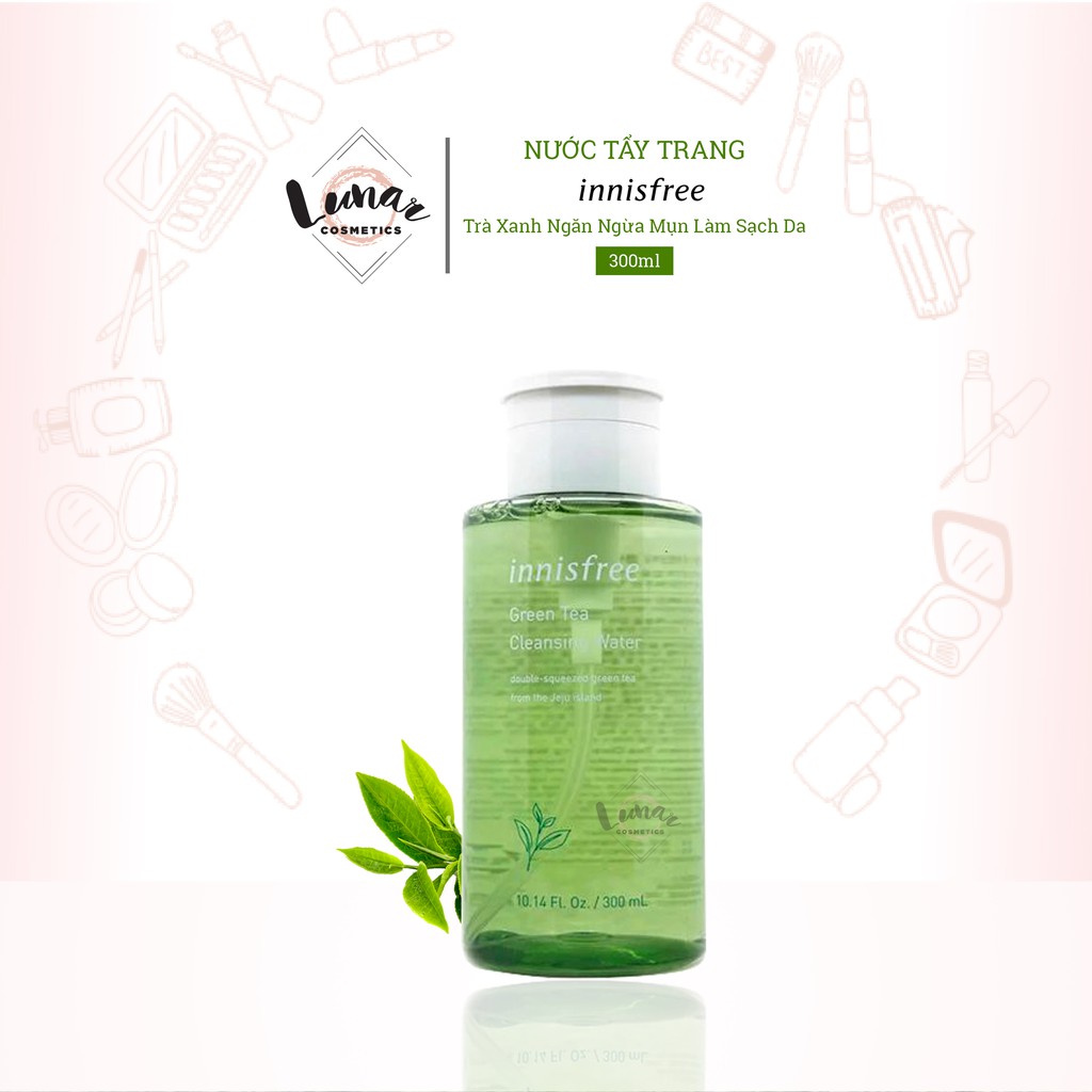 Nước Tẩy Trang Innisfree Trà Xanh Ngăn Ngừa Mụn Làm Sạch Da Green Tea Cleansing Water 300ml