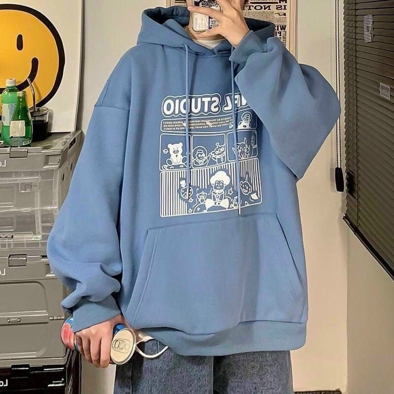 Áo hoodie nam nữ from rộng unisex  phong cách Hàn Quốc