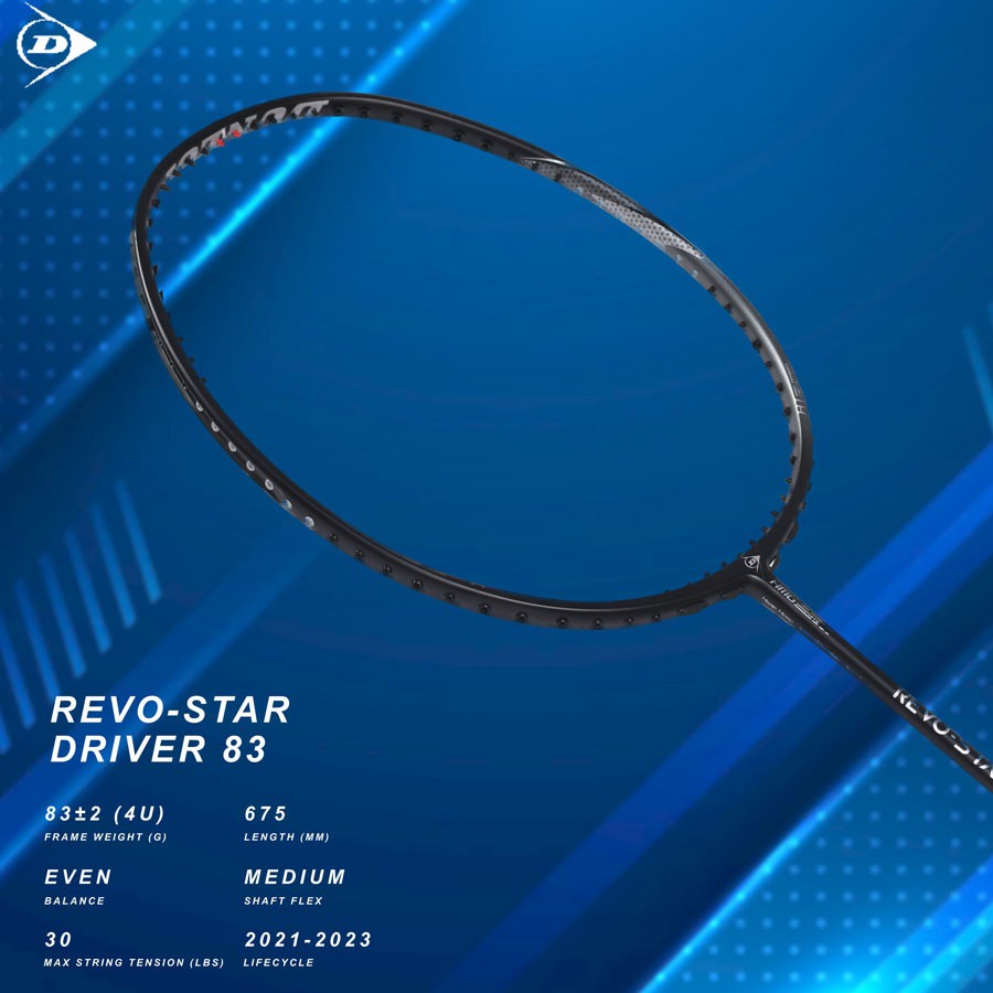 Vợt cầu lông Dunlop Revo Star Driver 83 - Hàng chính hãng thương hiệu Anh Quốc