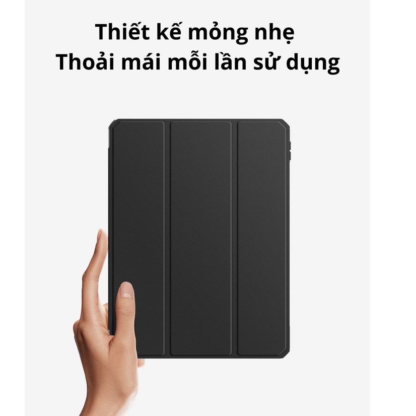 Ốp Bao Da Lưng Trong viền chống shock Dux Ducis Toby Có Khay Bút IPAD 10 11 10.2 10.9 9.7 air 2 3 4 5 6 7 2017 2018 2022