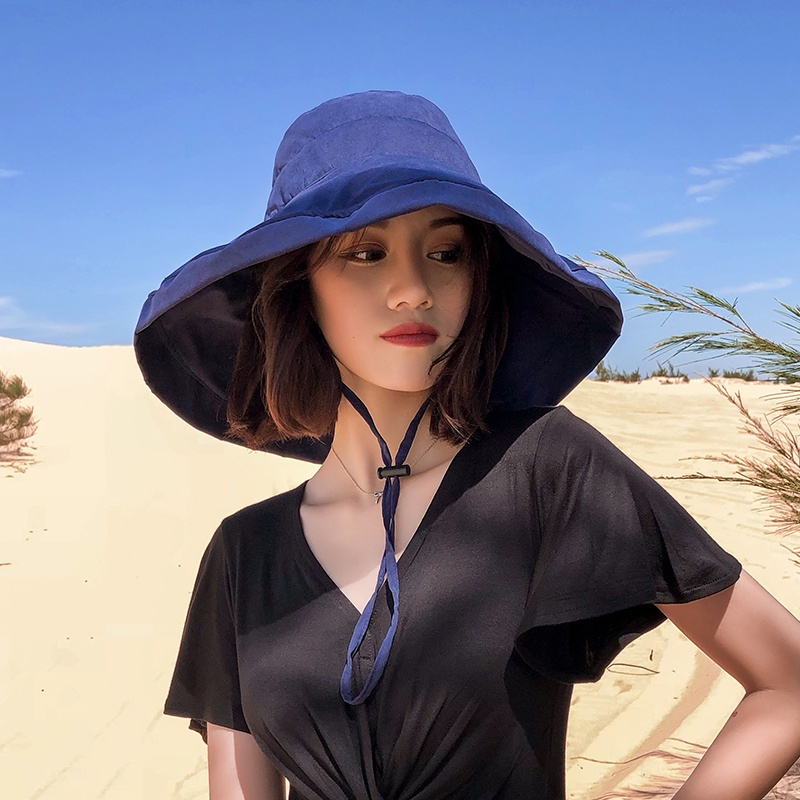 Nón Vành Rộng Chống Tia Uv Có Vành Che Mặt Che Phủ Toàn Diện