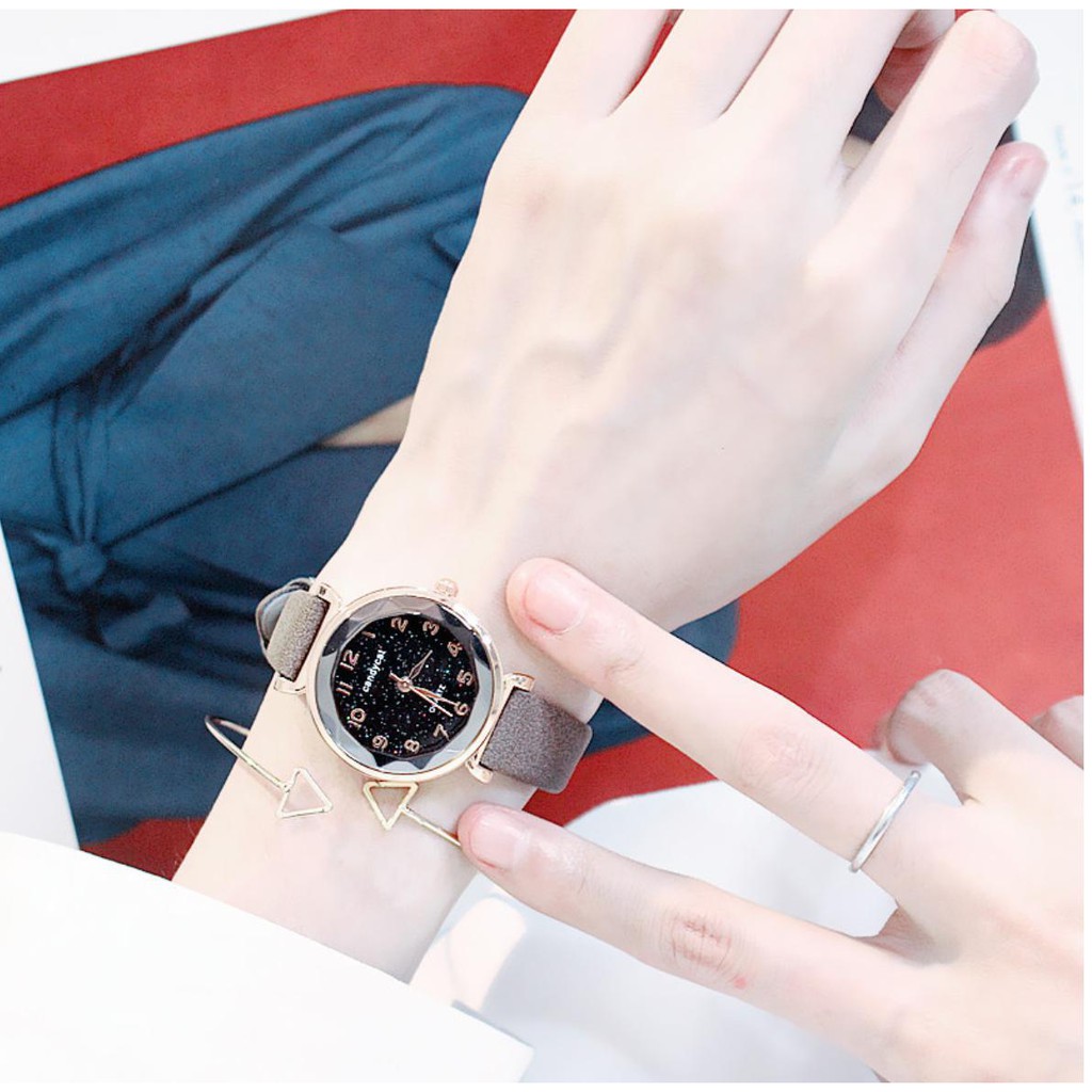 ĐỒNG HỒ NỮ DÂY DA CANDYCAT MẶT 3D D228 PHONG CÁCH HÀN QUỐC | BigBuy360 - bigbuy360.vn