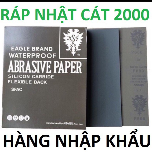 100 tờ giấy nhám Nhật 2000 đen , giấy ráp chà xe máy, ô tô KOVAX , Nhập khẩu Nhật Bản