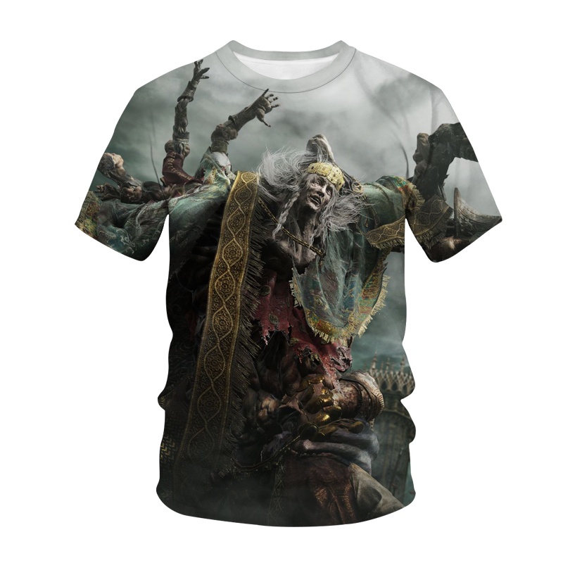 Áo Thun Tay Ngắn In Hình Game Elden Ring 3D Cá Tính Cho Nam Nữ