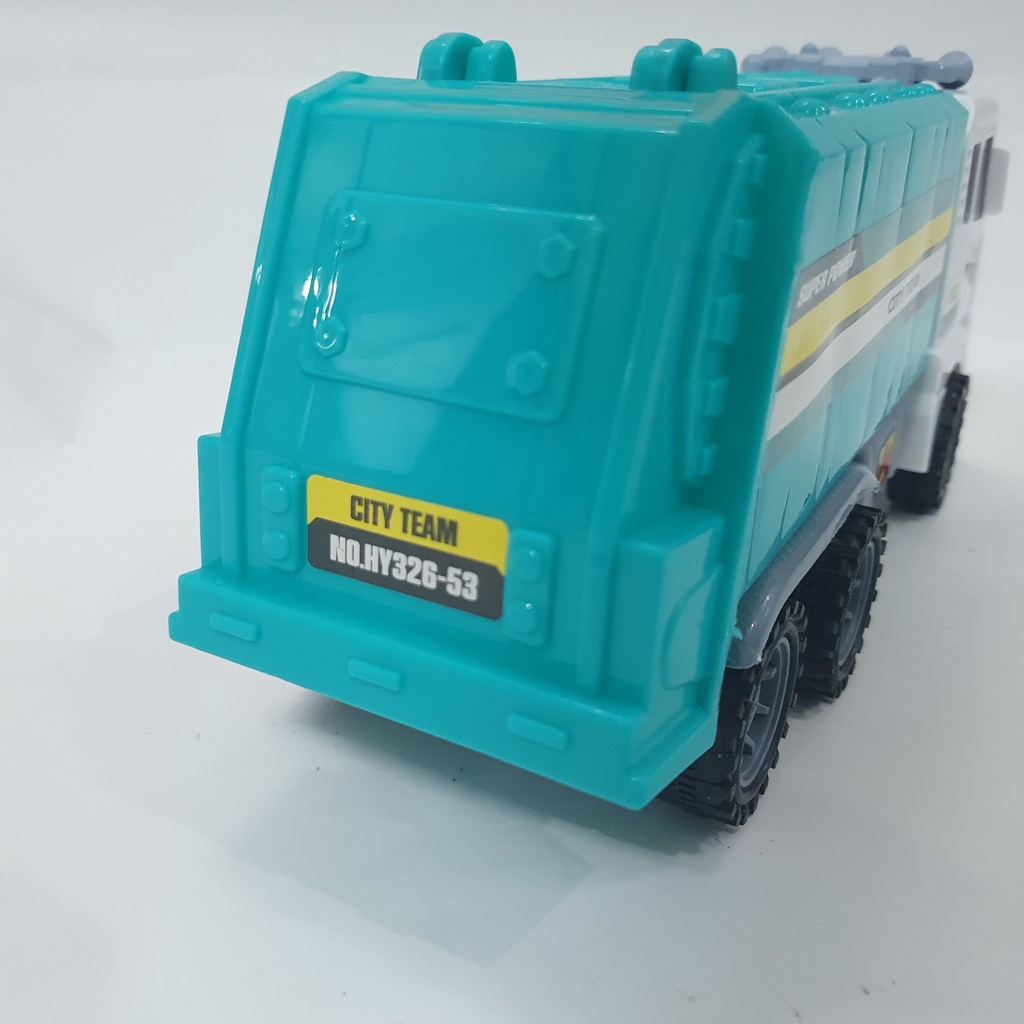 Xe rác đồ chơi màu xanh cho bé trai xe môi trường 326-53