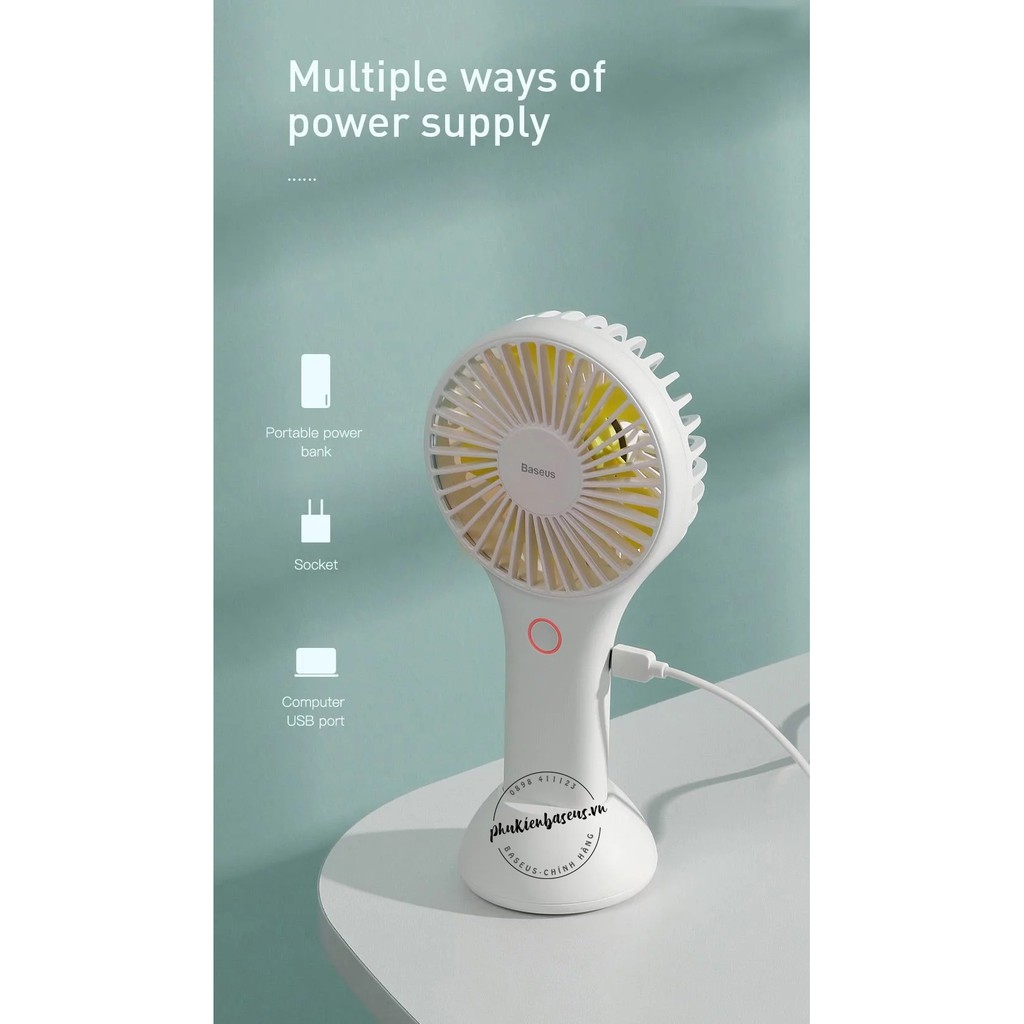 Quạt mini cầm tay pin sạc Baseus Bingo Fan - Rechargeable Mini USB Hand and Desktop Fan