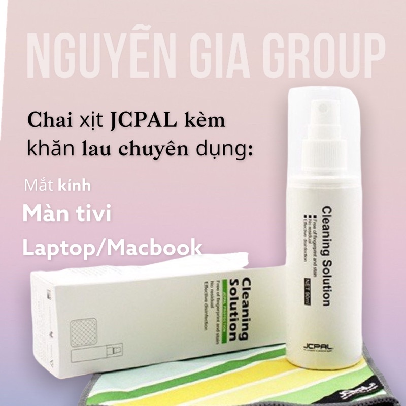 chai xịt SOLUTION Jcpal nước lau màn hình tivi, vệ sinh laptop, màn hình điện thoại tại Nguyễn Gia Group Cao Đạt Quận 5