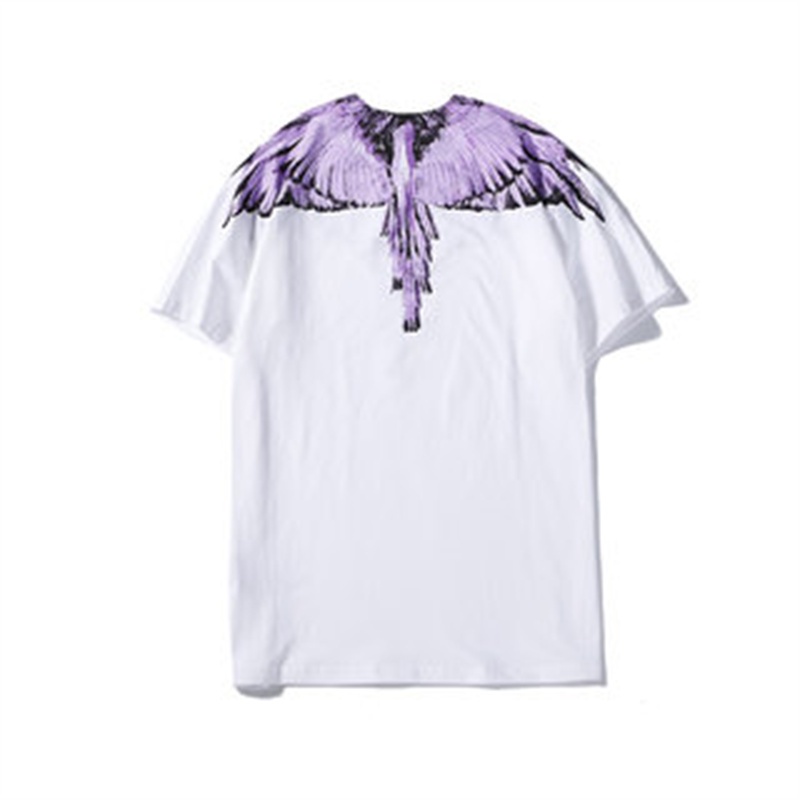 Áo Thun Cotton Ngắn Tay In Hình Đôi Cánh Cổ Điển Thời Trang Cho Nam Và Nữ