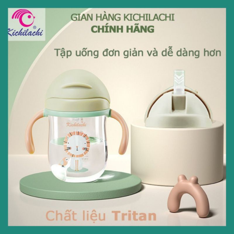 Bình tập hút cho bé, bình nước cho bé kichilachi, công nghệ nhật bản, an toàn, thiết kế mới giúp bé tập hút tốt hơn