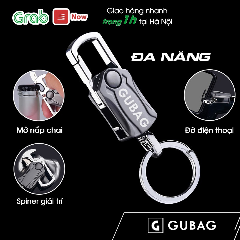 Móc khóa đa năng Spinner GUBAG MK02, treo chìa khóa ô tô, xe máy, khui bia, mở đơn hàng, giá đỡ điện thoại, giải trí