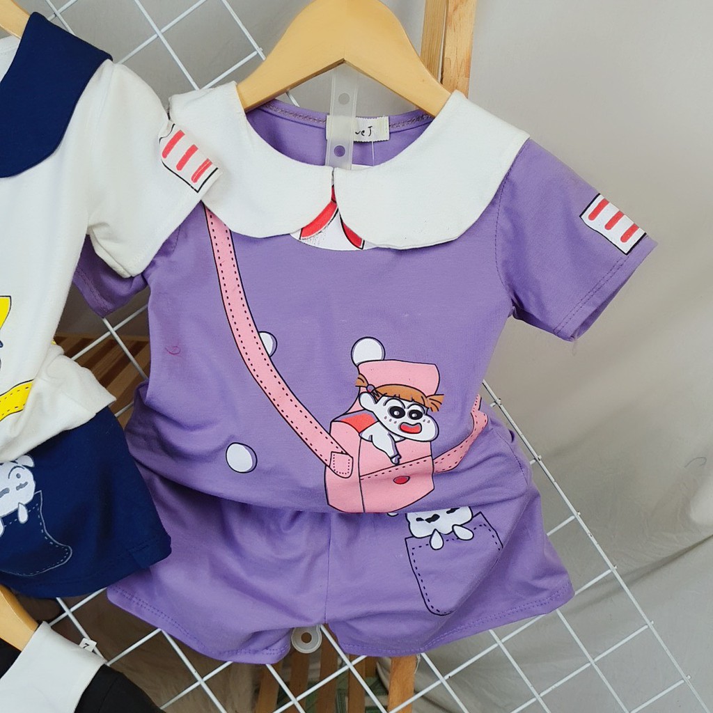 Bộ Thư Sinh bé tới trường cotton 4c cho bé gái