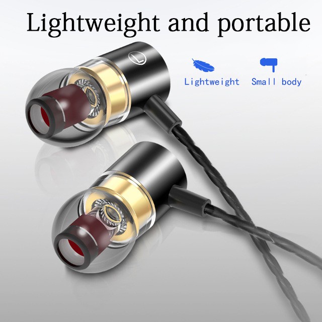 Tai Nghe Nhét Tai 4D Bằng Kim Loại Âm Thanh HIFI Giảm Tiếng Ồn Cho Điện Thoại Và Máy Tính